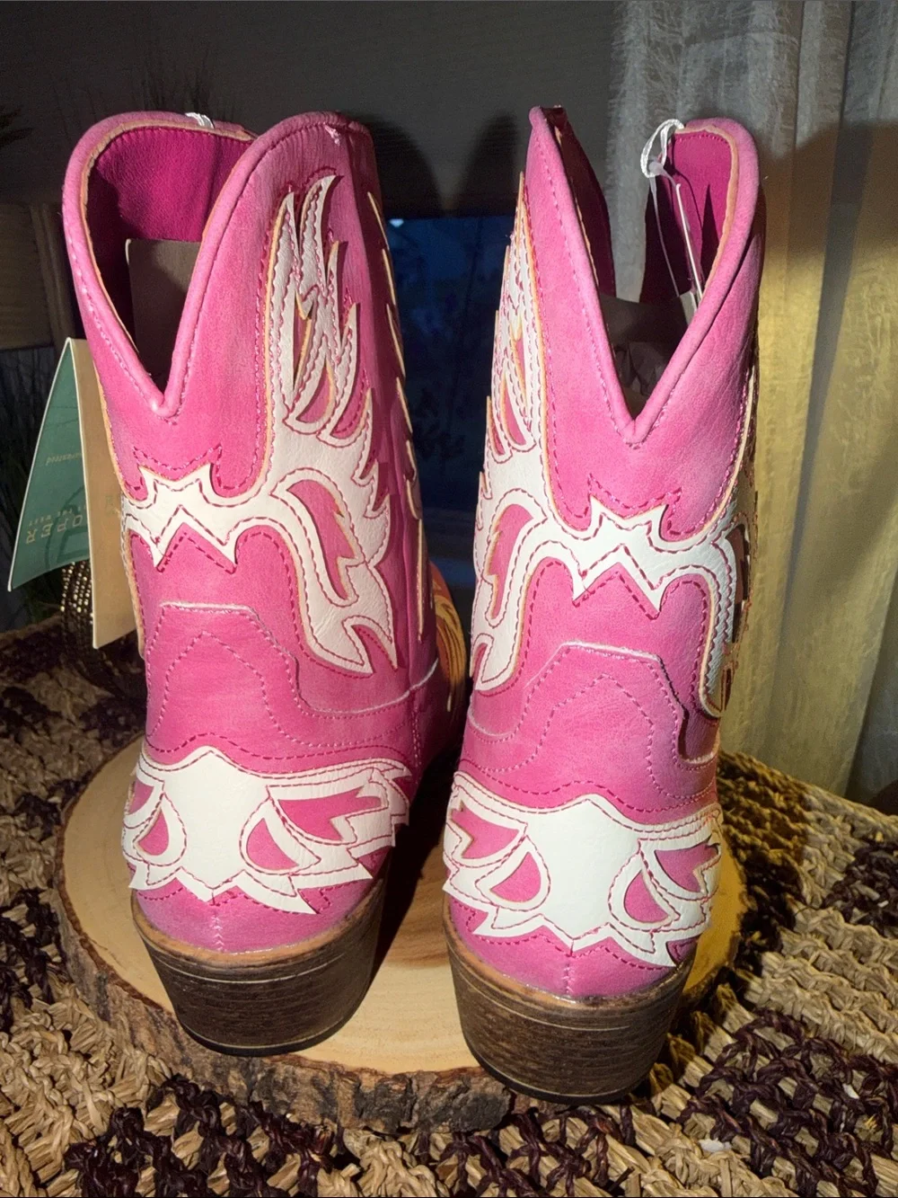 Roper Amelia Pink Eagle Western Cowgirl Boots Women’s Size 6 NWT